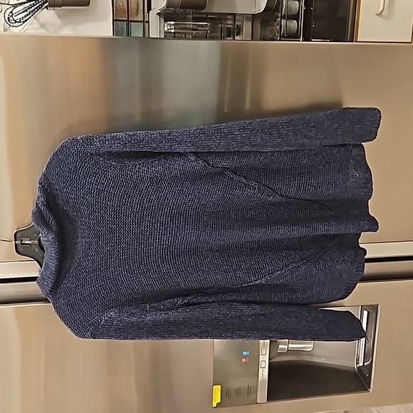 💕RDI💕 Long Sleeve Cowl Neck Pullover Sweater ~ Deep Sea Blue Medium - Picture 2 of 8